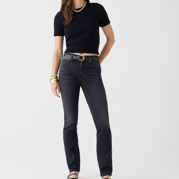 J. Crew Denim - J. Crew 9" Mid-Rise Vintage Slim-Straight Jeans Charcoal Wash Women's Size 33